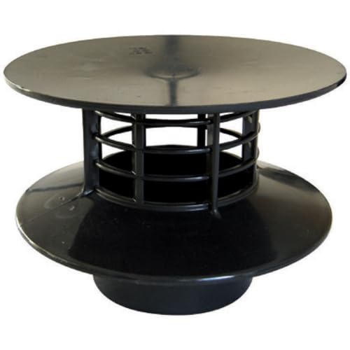 jardiboutique - Chapeau de ventilation pour fosse septique ou micro-station - PVC Ø100 - gris noire