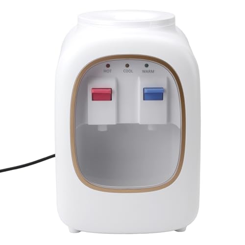 Water Dispenser, Stainless Steel Liner Anti Dry Burning Dual Temperature Control, Hot Cold Water Cooler Dispenser with Independent Dual Spout for Home Office Use