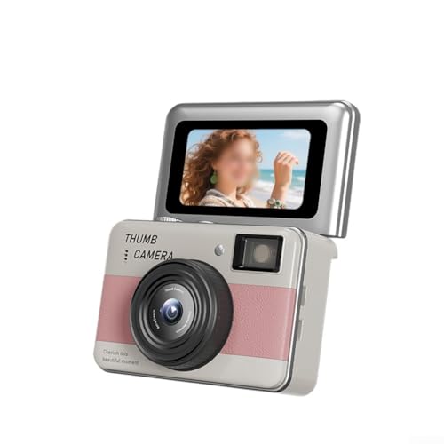 Appareil photo numérique compact rétro avec écran LCD 1,47", poche pour mini caméra photographique Y2K pour vidéo de voyage, 2026 nouveau (rose)