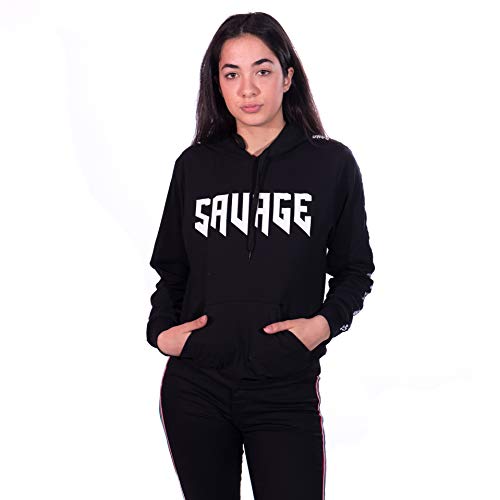 Savage - Tim Cartes Sudaderas Mujer (Negro, S)