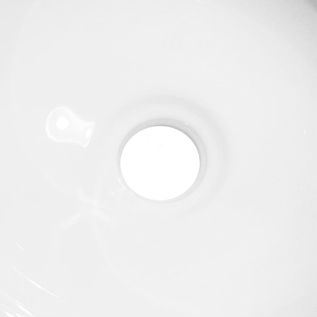 vidaXL Lavabo Blanc 28x28x10 cm céramique