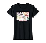 Madoka Magica Pajama Party Illustration Cute Girl Anime T-Shirt, Women, Black, Medium