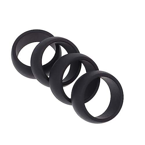 Anillos deportivos de silicona para hombre 4 piezas miniatura 1