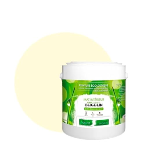 BOX DECO COULEURS Peinture murale naturelle écologique aspect mat intérieur Natura - 2,5L, Beige Lin