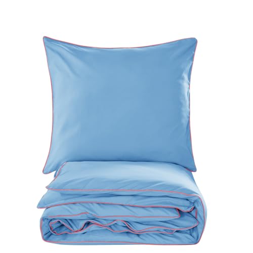 Cotton Market Bettwäsche 155x200 cm - Bettwäsche Baumwoll-Mikrofaser - Bettwäsche-Sets 2 Teilig - Bettbezug 155x200 cm und 2 Kissenbezug 70x80 cm -...