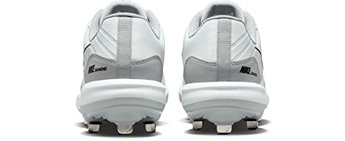Nike Alpha Huarache Varsity 4 Low Dj6516-100 White-Wolf Grey-Black Men's Matal Baseball Cleats 7 Us #TOP2