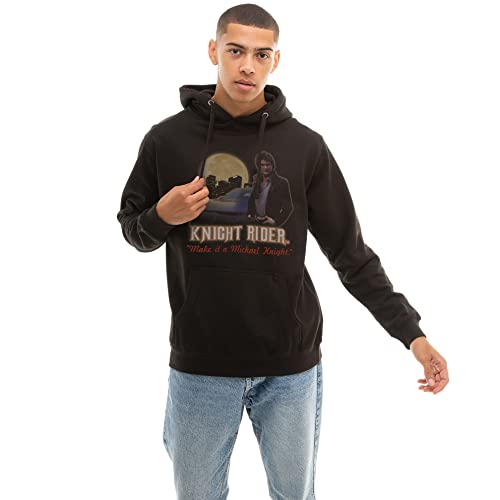Cotton Soul Knight Rider - Knight Rider - Sudadera con capucha para hombre, Negro, M Cover
