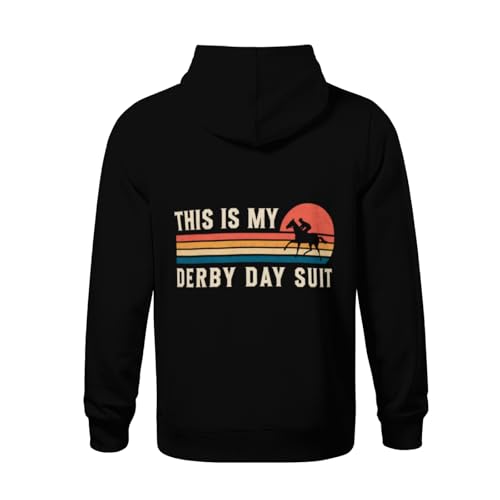 Kids Derby Day Horse Racing This Is My Derby Day Suit Boys Girls Lightweight Kangaroo Pocket Fleece Hoodies3