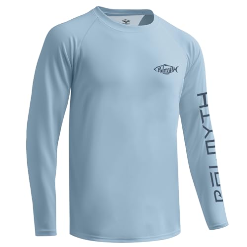 Palmyth Fishing Shirts for Men Long Sleeve UPF 50+ T Shirt Sun Protection Tee2