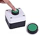 Qukaim Taster Aufputz IP54 - Witterungsgeschützter Grüner Drucktaster für Torantriebe, 12V Moment-Schalter, N/O für Außenmontage, ABS Material (68x72x54mm)