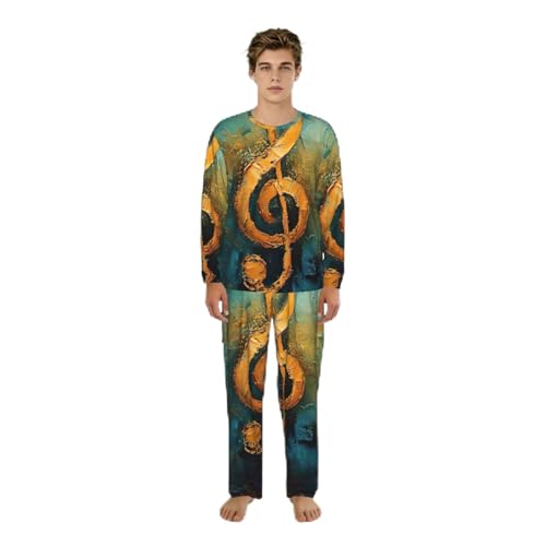 Pyjama homme manches longues anti-irritation ensemble de nuit doux tailles S-3XL