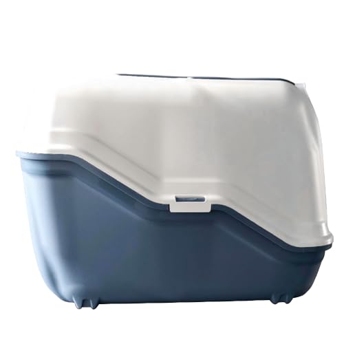 Lettiera Gatto Chiusa Grande, Lettiera Chiusa Con 2Ciotole,Paletta E Tappetino, Colore Casuale 66X49X50CM Xxl - 3