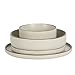 Gibson Elite Gelston Stoneware Matte Reactive Glaze 16 Piece (Service for 4) Plates and Bowl Dinnerware Set - Cream