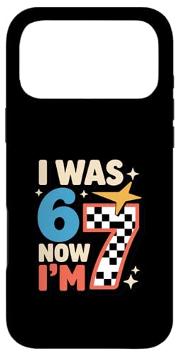 I Was 6 Now I'm 7 Retro Racing �o�[�X�f�[�p�[�e�B�[ 6 7 �~�[�� �X�}�z�P�[�X iPhone 17 Pro Max �p