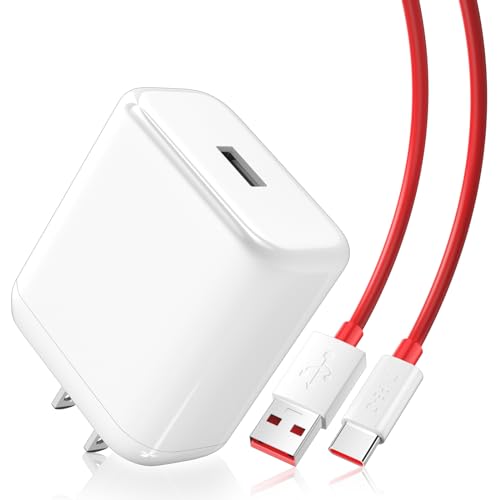 65W Warp Charger for OnePlus 13R Open Pad 10 Pro 10R 9 Pro 9 8T, 10V 6.5A Rapid Wall Power Adapter Fast Charger Block Replacement for OnePlus Nord 2T/9R/9RT with USB A to C Charge Cable 3.3FT -  ASKUBSKU, ASKUBSKU-0069