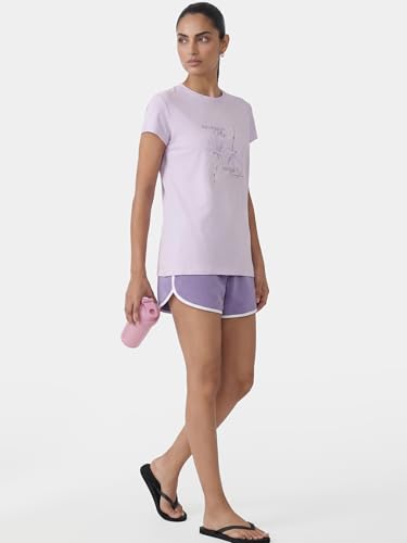 Image of Enamor Short Sleeve Crew Neck Regular Length Basic Crew T-Shirt - Slim Fit, Soft and Breathable Stretch Cotton - E147