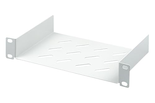 DIGITUS Fachboden - 1HE - 10-Zoll (254 mm) - Für Netzwerk-Schrank - 150 mm Tief - Perforiertes Stahl-Blech - Grau