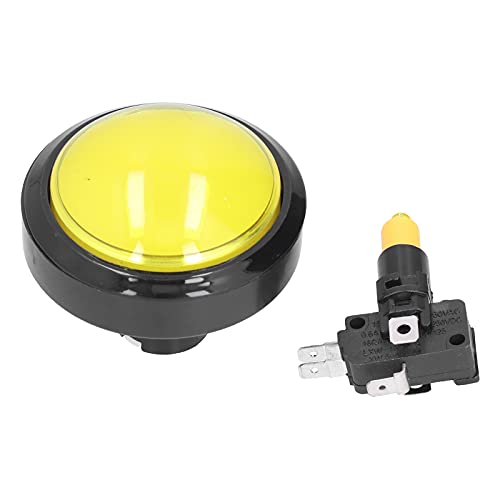 Bouton LED Arcade Argenté Pour Console De Jeu - Bouton Poussoir Lumineux, Polycarbonate, Pour Machines Arcade DIY