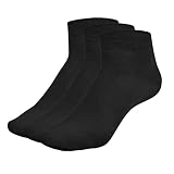 Wool Rockers Merino-Socken kurz, 3er Pack, für Damen & Herren, für Freizeit & Alltag ideal, angenehmes Tragegefühl (39 - 42, schwarz)