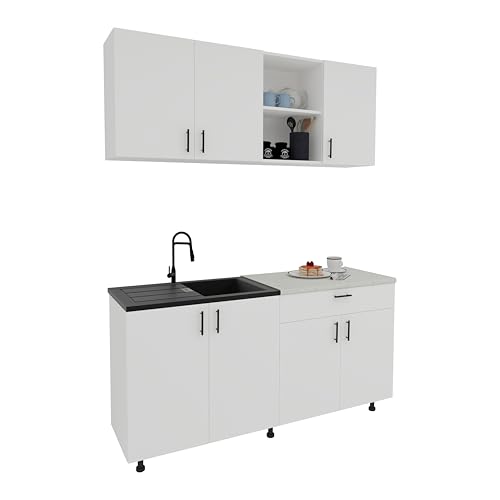 haaus Küchenzeile Roma, Weiß, L 160 cm
