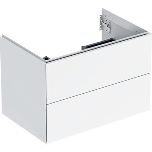 Keramag Geberit ONE Waschtischunterschrank, 2 Schubladen, 74x50,4x47cm, 505.262.00.; Farbe: weiß lackiert hochglänzend