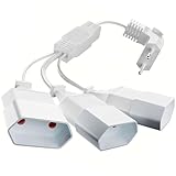 Euro Verlängerungskabel Flachstecker 3-In-1 Eurostecker Verlängerung Stromkabel Flach Verlängerungskabel Mehrfachsteckdose,Euro Stecker 90° Netzkabel Eurostecker Typ-C Stecker Steckdosenadapter
