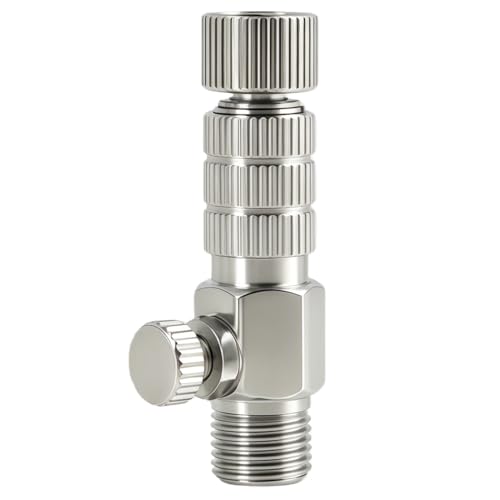 Raccord Rapide pour Aérographe 1/8 Pouce avec Régulation de Débit d'Air, Adaptateur de Connexion Instantanée pour Pistolet et Tuyau, Coupleur en Laiton...