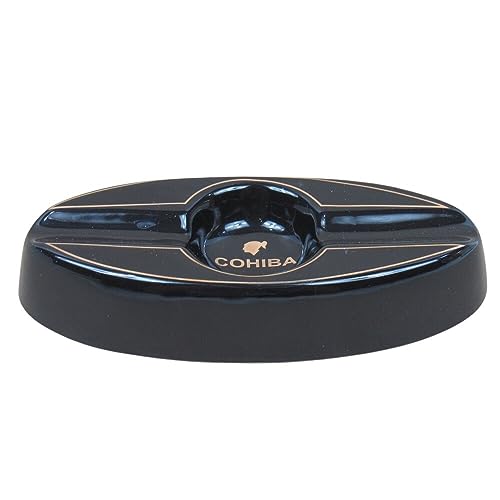 Cinzeiro para charuto de Porcelana Preta Cohiba para 2