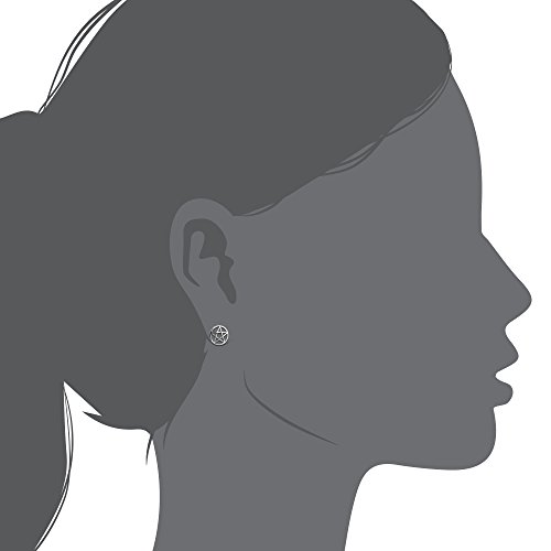 WithLoveSilver 925 Sterling Silver Star Round Pentacle Stud Earrings - Perfect for Womens Jewelry2