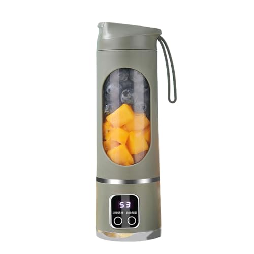 Freshly Juicer Maker - Exprimidor eléctrico con pantalla digital, recargable por USB, para entrenamientos, viajes y cocinas pequeñas