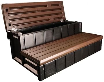 Confer Plastics Storage Step for Spas and Hot Tubs: Durable, Multi-Functional, and Made in The USA - Espresso