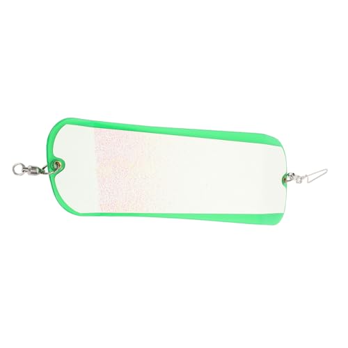 Homairate Trolling Flasher, Fishing Flasher Luminous ABS High Hardness Practical for Accessories (Transparent Green)