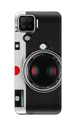 Image of Printed Hard Back Cover Case for Oppo F17 Back Cover (Vintage Camera) -1302