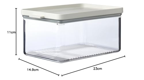 Mepal - Contenitore per Formaggi Omnia- Scatola da Frigo con Coperchio per Formaggi - Ermetico con Inserto Anticondensa - Scatola per la Conservazione di vari Formaggi - 2000 ml - Nordic white - 7