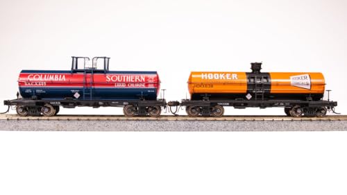 Broadway Limited 7667 6000 Gallon Tank, Late 1950's Variety 2-pack B, (Columbia Southern, Hooker) HO Scale