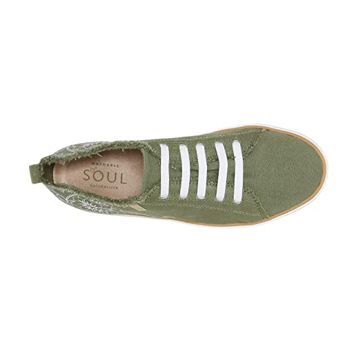 Soul Naturalizer Women's Kemper-Str Sneaker, Olive, 7.5 Wide #TOP4