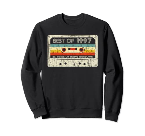 25th Birthday Gifts Best Of 1997 25 Years Old Cassette Tape Sudadera