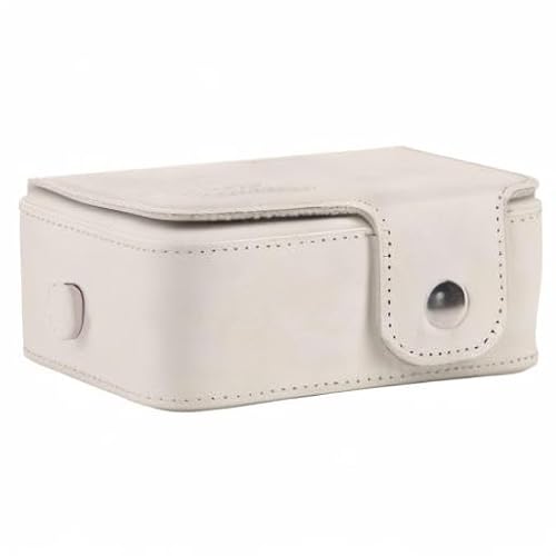 MegaGear MG1512 - Funda para Canon PowerShot SX740 HS/SX730 HS (de Cuero, con Correa) Color Blanco