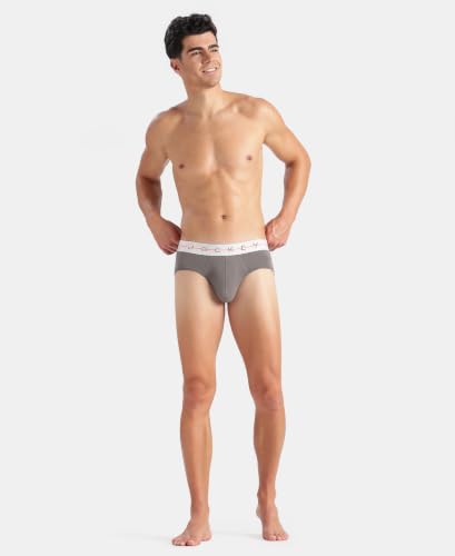 Image of Jockey NY15 Men Super Combed Cotton Elastane Stretch Solid Brief with Ultrasoft Waistband
