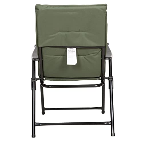 Trespass Paddy Folding Camping & Garden Deck Chair - Foam Padded Seat, Steel Frame, Foldable Lightweight 3.8kg, H93 x W60 x D60cm - Image 4