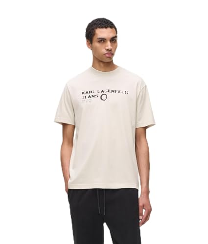 T-Shirt Karl Lagerfeld Jeans Homme Regular Eclipse Logo en coton noir