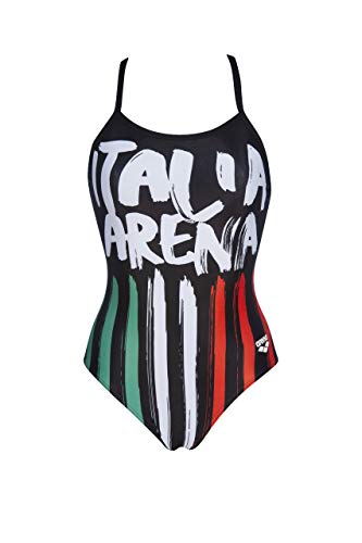 Image of Arena Women's Standard Country Flags Light Drop Back MaxLife One Piece Swimsuit