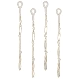 Ciieeo 4 Stück Makramee Pflanzenhänger Verlängerung aus Baumwollseil...