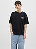 JACK & JONES Male T-Shirt Printed T-Shirt, Black, M #1