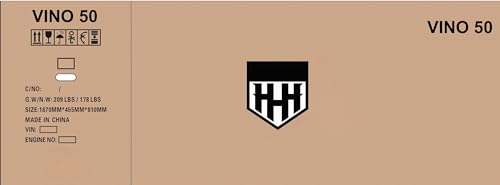 HHH 49cc/50cc Scooter Gas Street Scooter Moped for Youth and Adult with Rear Storage Trunk (Black)