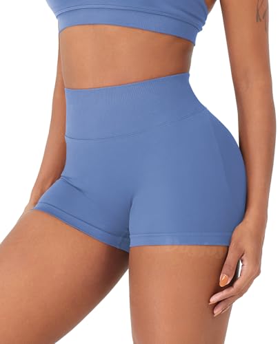 Image of VOYJOY Women Workout Impact Shorts 2.5 inch / 3.6 inch / 4.5 inch / 6 inch Scrunch Butt Booty | Tummy Control, High Waisted, Bike Short, Gentle Compression, for Women