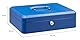 ARREGUI Elegant C9245 Geldkassette aus Stahl | Geldbox | 30 cm breit | Abschließbare Kasse mit Geldeinsatz | Große Geldkassette mit Schlüssel und Münzeinsatz/Geldeinsatz | Geldkasse | blau