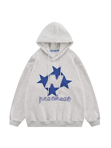 Vamtac Mens Hooded Sweatshirt Fleece Hoodie Anime Cartoon Print Oversize Pullover for Men and Women