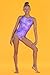 Destira Dreamscape Gymnastic Leotards for Girls, Hologram Foil Design on Purple Split-Back Style, Child Medium (8)
