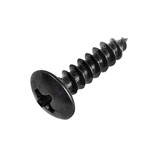 MOOPW Cabeza redonda Tornillos para madera - Acero carbono Cabeza de cruz Tornillos autorroscantes Champiñón Cabeza Ferretería M3 M4 M5